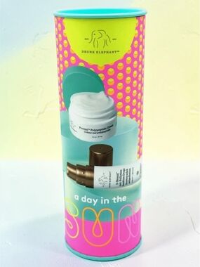 Drunk Elephant A Day In The Sun Protini & D-Bronzer Moisturizer Travel Kit,  NIB